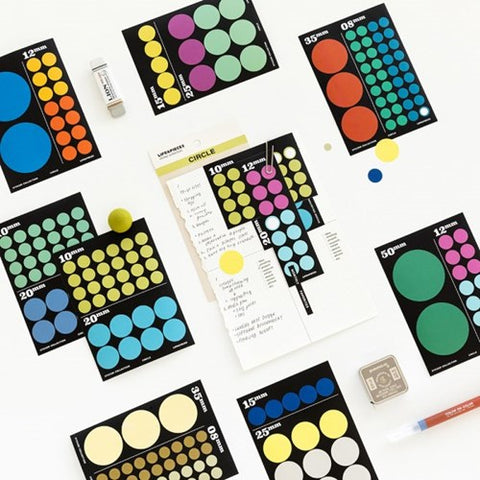 LIFE & PIECES Sticker Collection Pack _ Circle | 8sheets