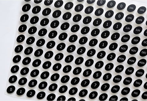 Black Ellipse Day Seal Sticker | Deco Sticker