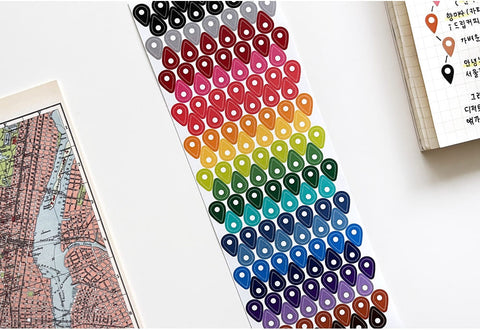 Map Pin Seal Sticker | Deco Sticker