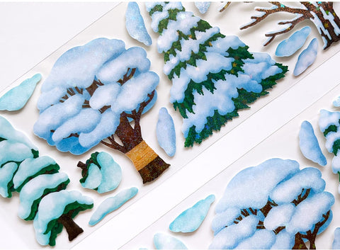 Big Tree Covered with Snow Seal Sticker | Deco Sticker