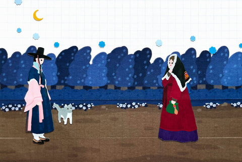 Winter Hanbok Seal Sticker | Deco Sticker