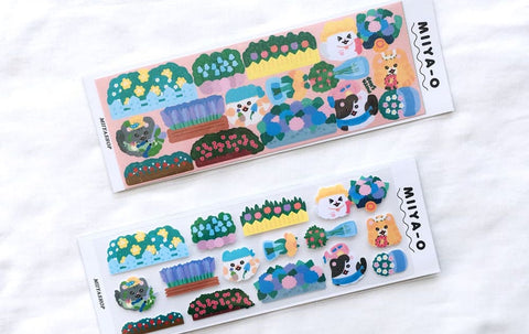 Miiya-o Gargen Seal Sticker | Kitty Cat Deco Sticker