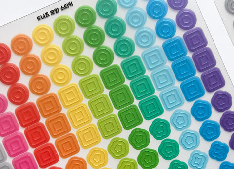 Donut Shaped Transparent Seal Sticker | Deco Sticker