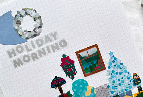 Christmas Wreath Seal Sticker | Deco Sticker