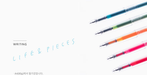 LIFE&PIECES Clear Gel Pen Set 0.38mm _ 14colors Set