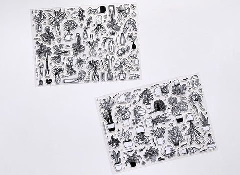 Flowerpot Line Seal Sticker | Deco Sticker