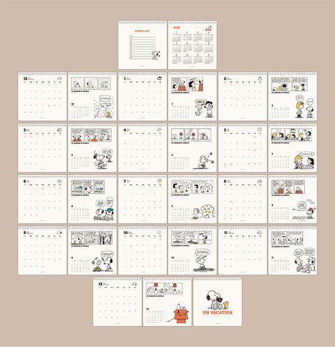 2026 Peanuts Snoopy Classic Square Desk Calendar