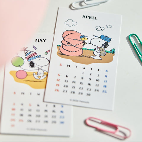2026 Peanuts Snoopy Sticker Calendar