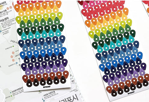 Map Pin Seal Sticker | Deco Sticker