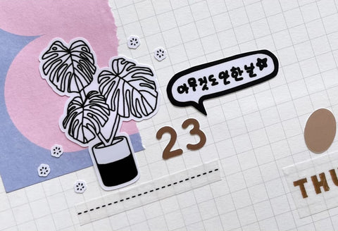 Speech Bubble Line Seal Sticker | Deco Sticker