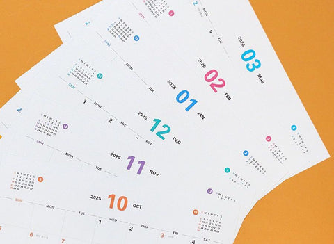 2026 PRISM Desk Calendar (OCT.2025-DEC.2026) | Dated + Undated Planner