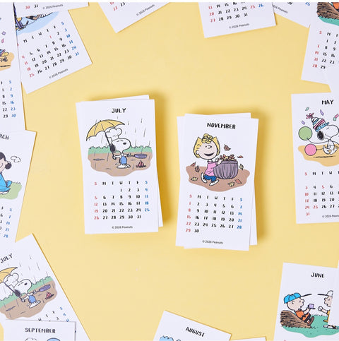 2026 Peanuts Snoopy Sticker Calendar