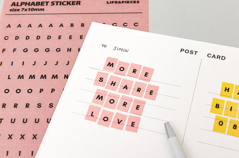 LIFE & PIECES Alphabet Sticker Pack