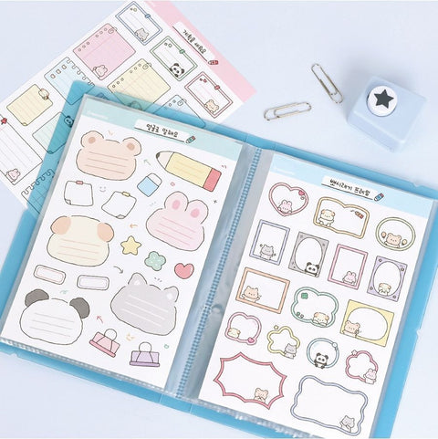 Cute Animal Friends Memo Sticker Pack | 8sheets