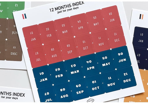 Monthly Index Stickers | Tab Sticker 12months