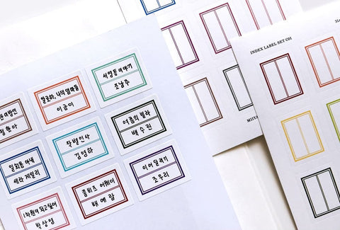Index Label Sticker ver.3 | 12sheets
