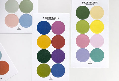 Color Palette Circle Sticker Pack | 8sheets