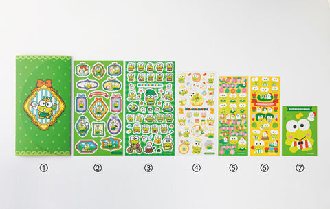 Sanrio KEROKEROKEROPPI Paper File & Sticker Pack