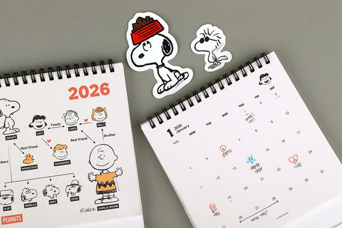 2026 Peanuts Snoopy Classic Square Desk Calendar