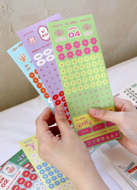 Month Week Day Antique Sticker Pack v.2 | 24sheets