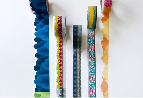 Korean Traditional House & Clothes Seal Sticker + Masking Tape SET