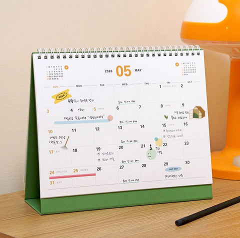 2026 PRISM Desk Calendar (OCT.2025-DEC.2026) | Dated + Undated Planner