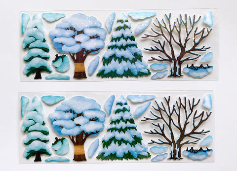 Big Tree Covered with Snow Seal Sticker | Deco Sticker