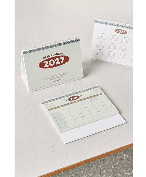 2027 Vintage A5 Desk Calendar