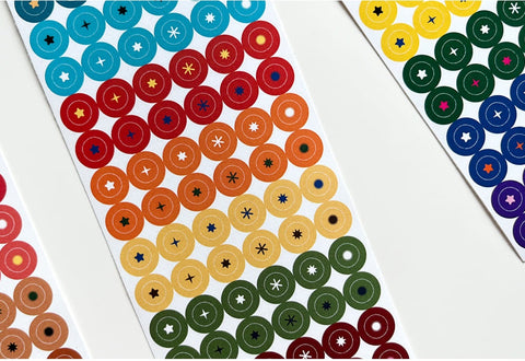 Star in a Circle Seal Sticker | Deco Sticker