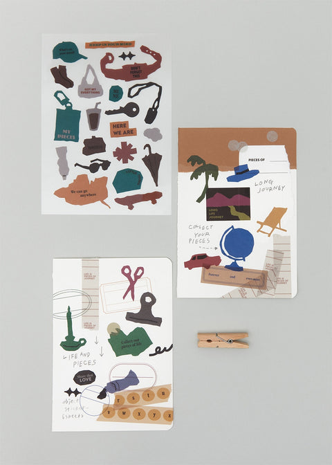 LIFE&PIECES Object Sticker Pack | 6sheets