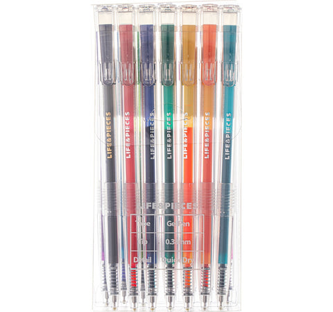 LIFE&PIECES Clear Gel Pen Set 0.38mm _ 14colors Set