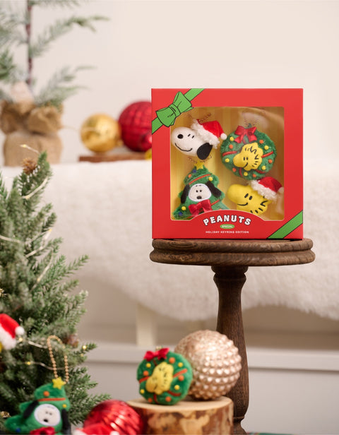 Peanuts Snoopy Holiday Key Ring 4types SET | Christmas, Woodstock, Snoopy | Tree Objet | Ornament