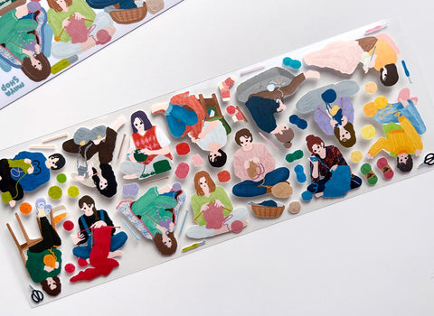 Knitting Seal Sticker
