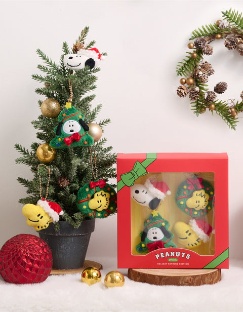 Peanuts Snoopy Holiday Key Ring 4types SET | Christmas, Woodstock, Snoopy | Tree Objet | Ornament