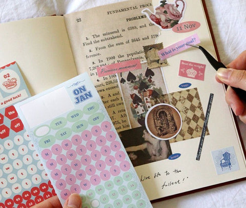 Month Week Day Antique Sticker Pack v.2 | 24sheets