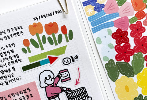 Flower Seal Sticker Set