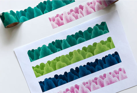 Korean Traditional House & Clothes Seal Sticker + Masking Tape SET