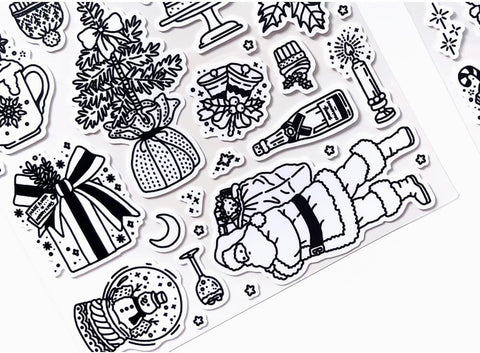 Christmas Line Seal Sticker | Deco Sticker