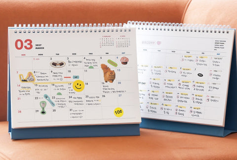 2026-2027 Desk Calendar + Undated Scheduler (2026.7 - 2027.12)