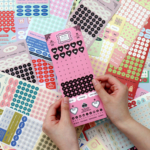 Month Week Day Antique Sticker Pack v.2 | 24sheets