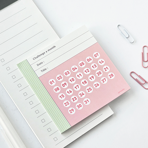 Monthly Habit Notepad to Achieve Your Goal | Memo Pad