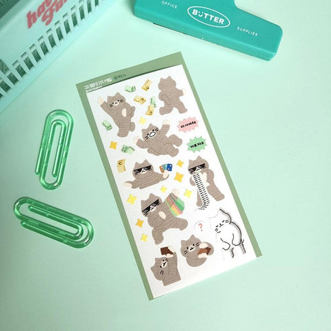 Flex Cat Seal Sticker | Kitty Deco Sticker