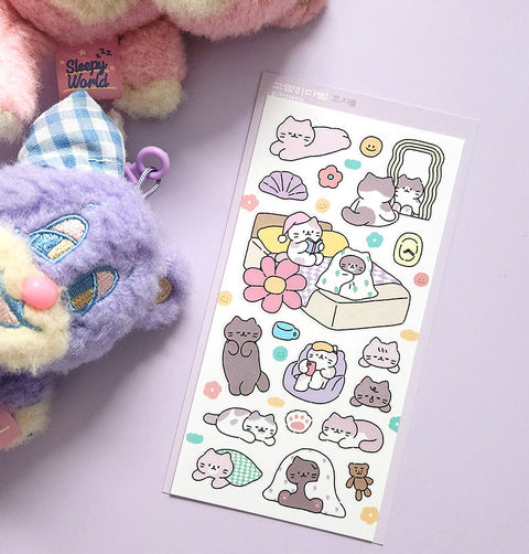 Cozy Room Cat Seal Sticker | Kitty