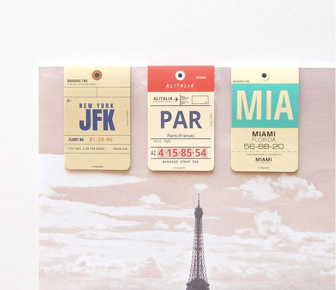 Magnetic Bookmarks 3P _ Airline Tag