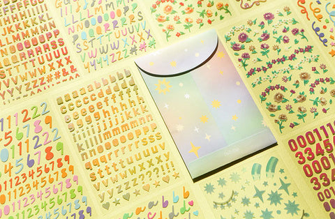Diary Sticker Pack (Hologram+Removable+Transparent) | 12sheets