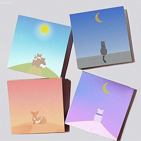 Animal Gradation Memo Pad