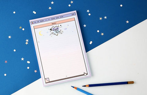 A5 Moonlight Memo Pad Blue