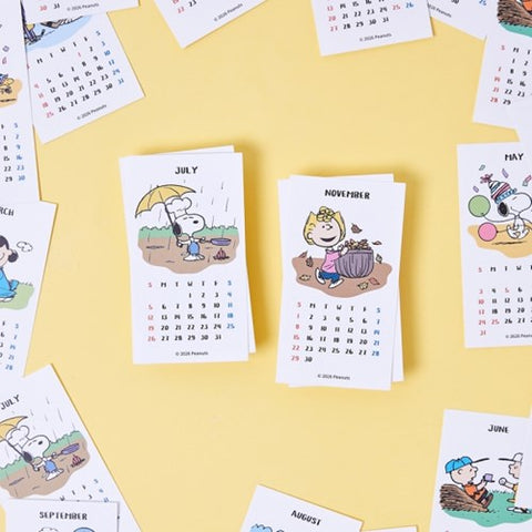 2026 Peanuts Snoopy Sticker Calendar