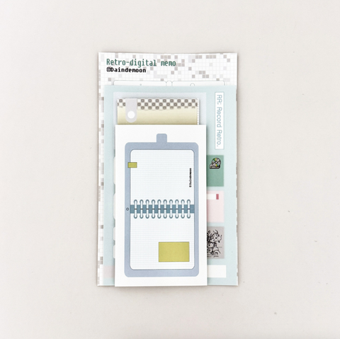 Retro Digital Memo Sticker Pack