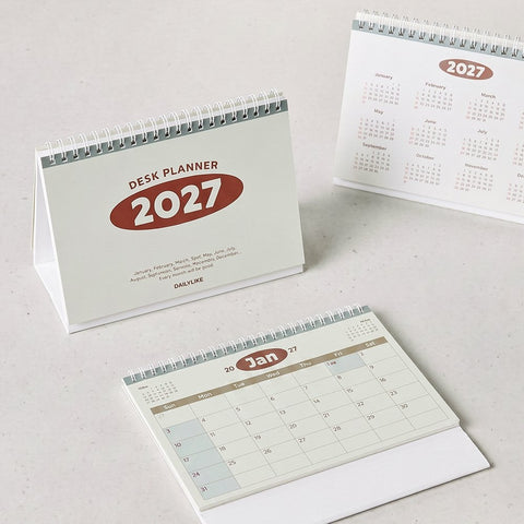2027 Vintage A5 Desk Calendar
